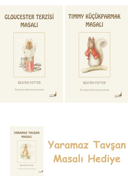 + Beatrix Potter 17 - Timmy Küçükparmak Masalı + Yaramaz Tavşan Masalı