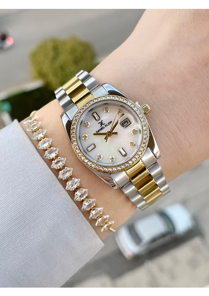 Taşlı Mini Kasa Kadın Kol Saati ve Bileklik modelleri