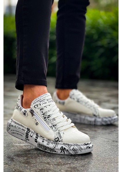 Lvsqvr Kb-02 Kuback Bağcıklı Crocodile Beyaz Gazete Günlük Erkek Ayakkabı (Numara: 40) fırsatları