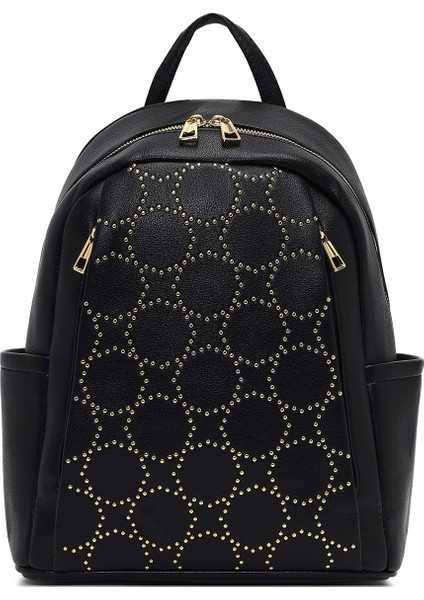 Kadın Siyah Desenli Sırt Çantası 25ABD265418 fırsatları