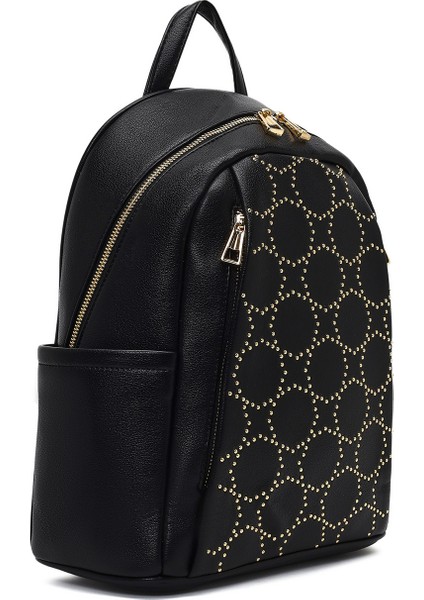 Kadın Siyah Desenli Sırt Çantası 25ABD265418 indirimleri