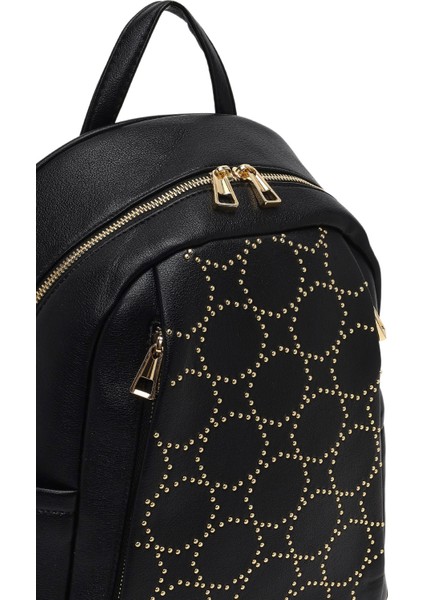 Kadın Siyah Desenli Sırt Çantası 25ABD265418