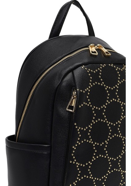 Kadın Siyah Desenli Sırt Çantası 25ABD265418