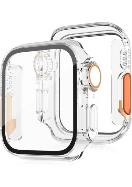 Apple Watch 44MM Watch 49MM Kasa Dönüştürücü ve Ekran Koruyucu - Şeffaf