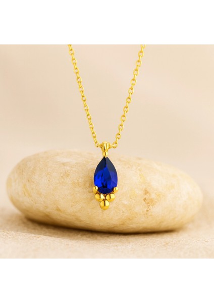 14 Ayar Altın Minik Safir Kolye indirimleri