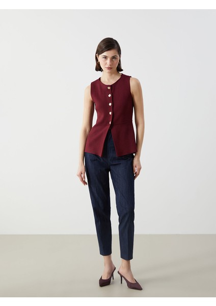 Yeni Sezon Bisiklet Yaka Kadın Triko Yelek fiyatları