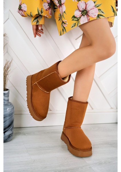 Kadın Lüx Süet Içi Kürklü Kışlık Kalın Taban Konforlu Bot fiyatları