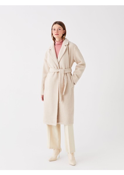 Yeni Sezon Ceket Yaka Kadın Kaşe Kaban