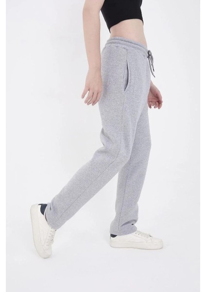 Kadın Lastikli Baskılı Eşofman Pantolon - Gri fiyatları