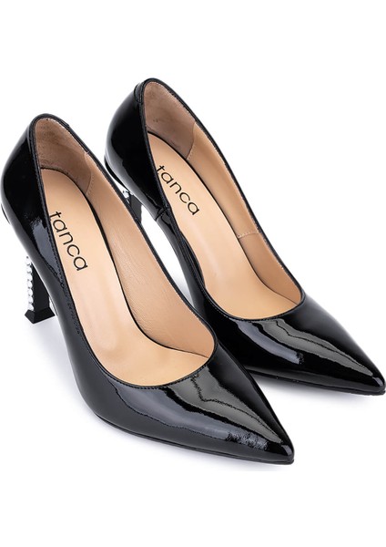 Kadın Hakiki Deri Siyah Rugan Topuklu Ayakkabı 1036 8120 Bn Ayk SK25-26 Sıyah Rgn fiyatları