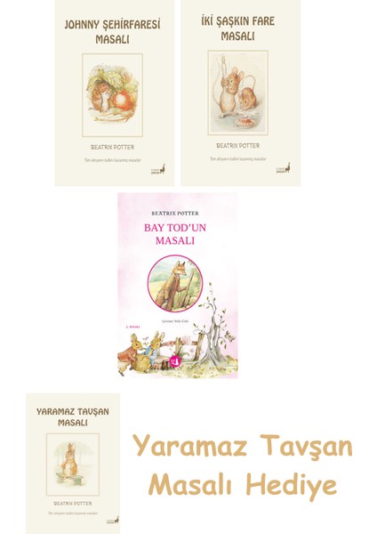 Beatrix Potter 21 - Johnny Şehirfaresi Masalı + Beatrix Potter 5 - Iki Şaşkın Fare Masalı + Bay Tod’un Masalı