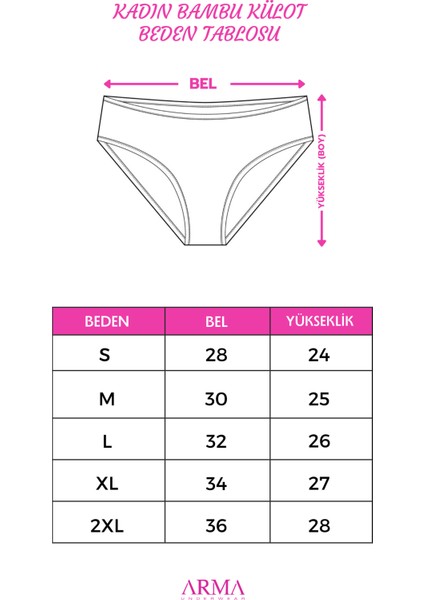 Kadın Bambu Külot Ten Rengi 3'lü Paket Extra Yumuşak ve Esnek, Nefes Alan Kumaş indirimleri