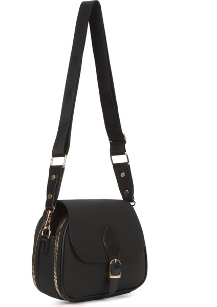 Kadın Uzun Askılı Çapraz Omuz Çantası NEWPOLO357 - Siyah