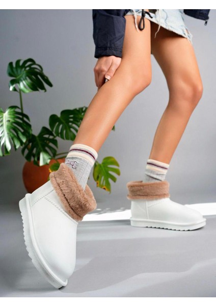 Kadın Su Geçirmez Içi Tamamen Kürklü Eva Bot