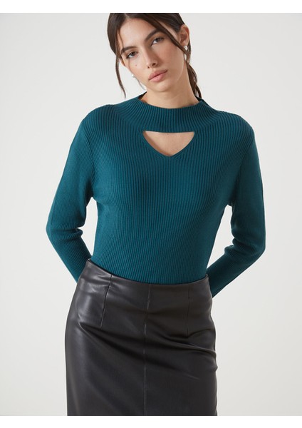 Yeni Sezon Dik Yaka Kadın Triko Kazak