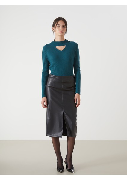 Yeni Sezon Dik Yaka Kadın Triko Kazak modelleri