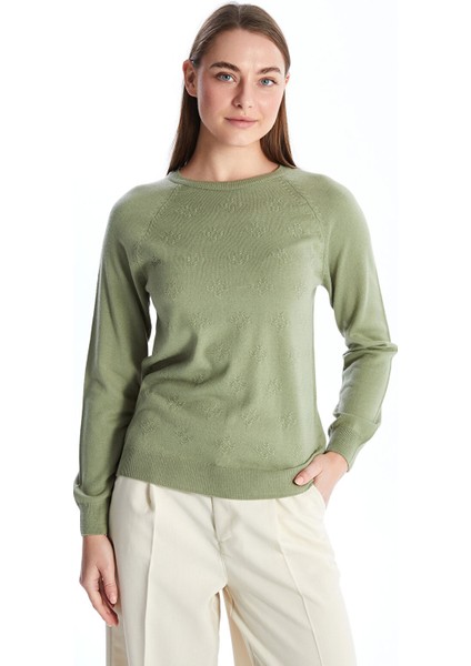 Yeni Sezon Bisiklet Yaka Düz Uzun Kollu Kadın Triko Kazak