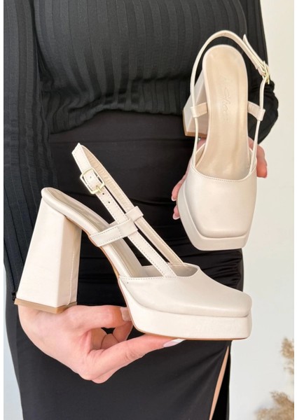 Lvsqvr Mety Bej Cilt Topuklu Ayakkabı (Numara: 40) fiyatları