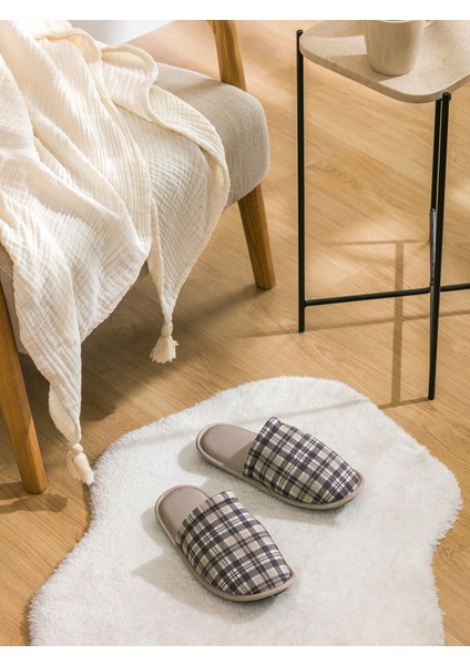 Yeni Sezon Ekose Desenli Erkek Ev Terliği