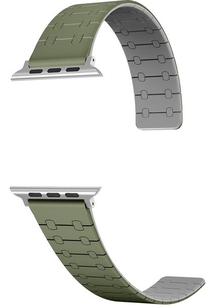 Apple Watch 38MM Mıknatıs Ayarlı Çizgi Desenli Silikon Kordon modelleri