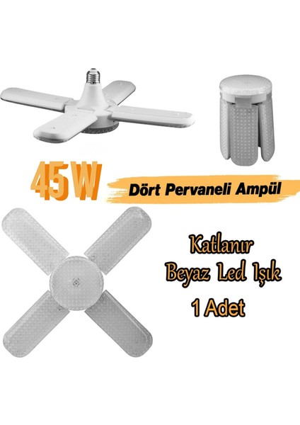 45W LED Pervane Kristal Ampul 1XE27 6500K