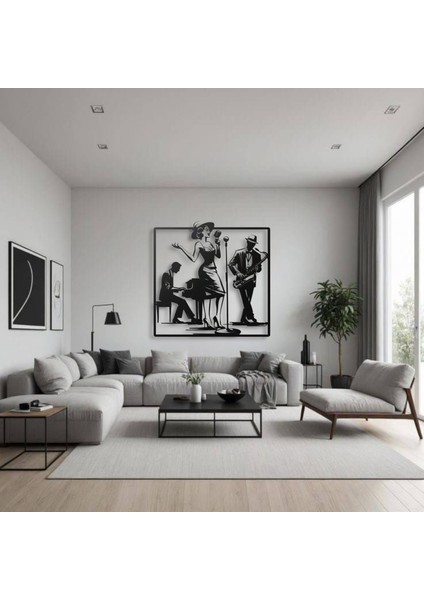 Metal Duvar Dekoru – Caz Müzik Grubu Tasarımı Modern Minimalist Ev Ofis Salon Duvar Aksesuarı fırsatları
