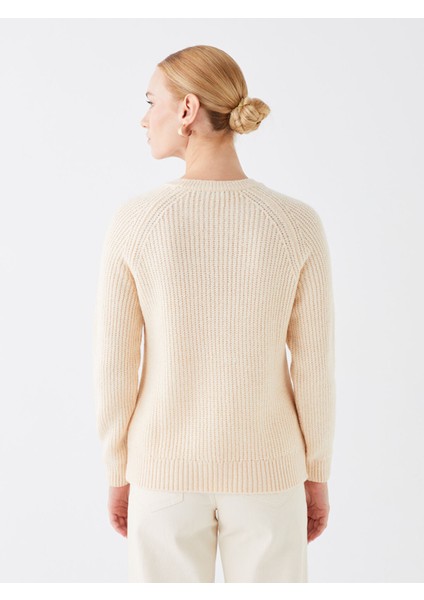 Yeni Sezon Bisiklet Yaka Kendinden Desenli Uzun Kollu Kadın Triko Kazak indirimleri