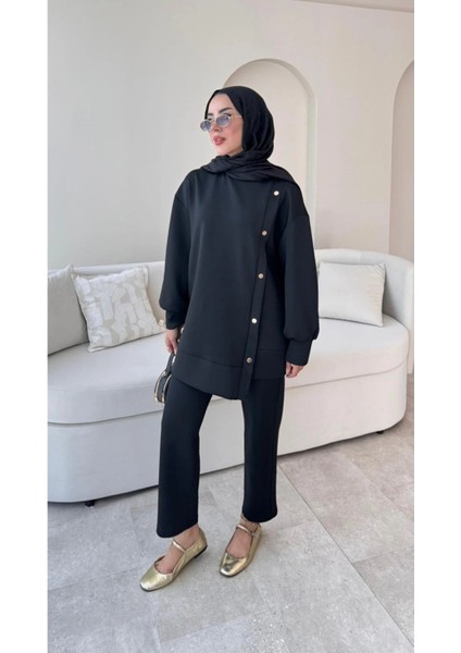 Kadın Pantolon İkili Scuba Takım M61205 - Siyah fiyatları