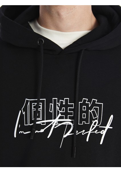 Yeni Sezon Uzun Kollu Baskılı Erkek Kalın Hoodie modelleri