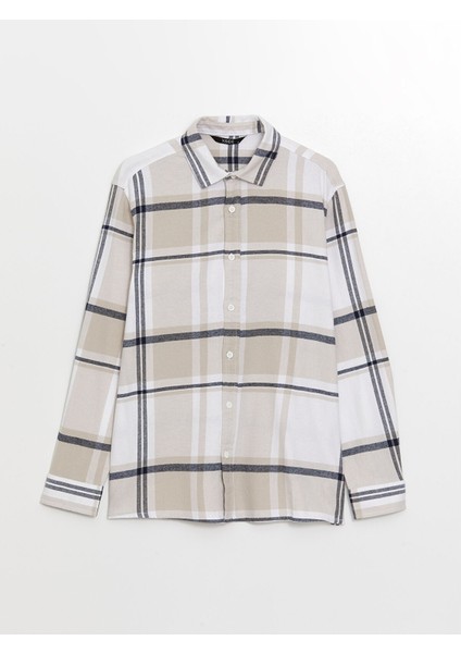 Yeni Sezon Regular Fit Uzun Kollu Ekose Gabardin Erkek Gömlek indirimleri