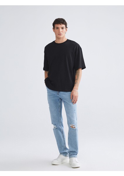 Yeni Sezon 750 Slim Fit Yırtık Detaylı Erkek Jean Pantolon