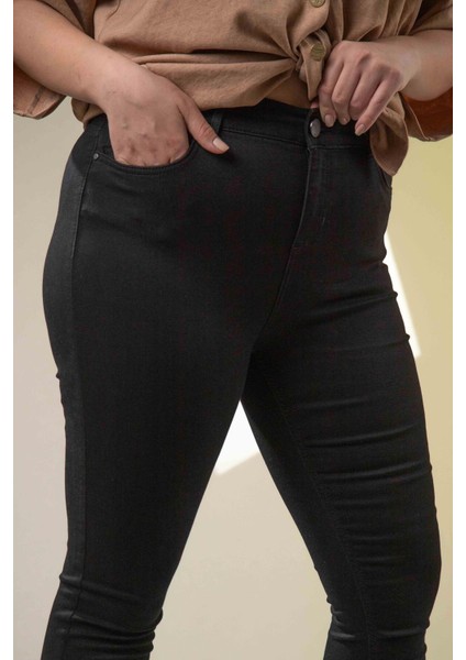Kadın 210106 Skınny Denim Siyah Pantolon indirimleri
