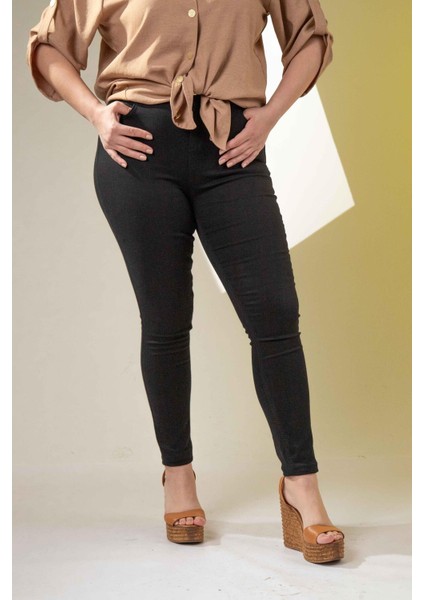 Kadın 210106 Skınny Denim Siyah Pantolon