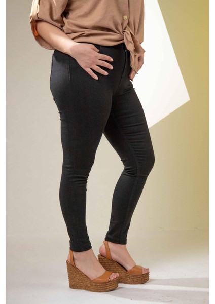 Kadın 210106 Skınny Denim Siyah Pantolon