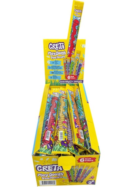 Creta Oyun Hamuru 6 Renk ( 24 'lü Kutu ) 6X4X100 gr = 2400 gr