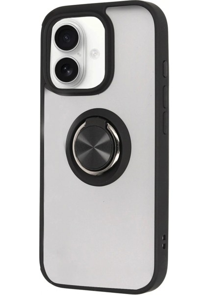 Ieg iPhone 16 Kılıf Montreal Yüzüklü Silikon Kapak - Siyah fiyatları