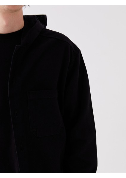 Yeni Sezon Kapüşonlu Rahat Kalıp Uzun Kollu Gabardin Erkek Gömlek Ceket fırsatları