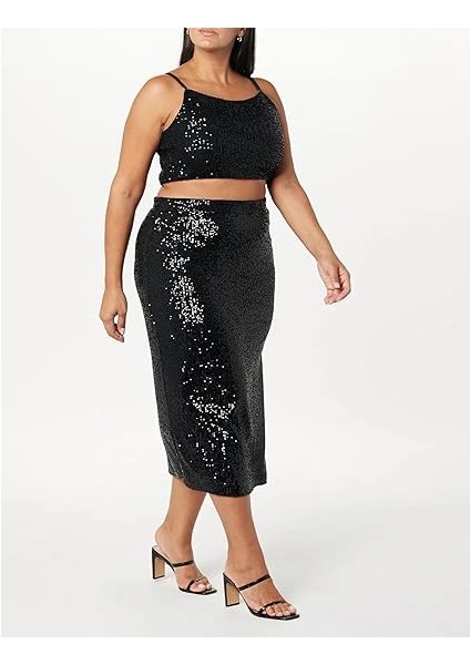 Payetli Uzun Kalem Etek 80 cm fiyatları