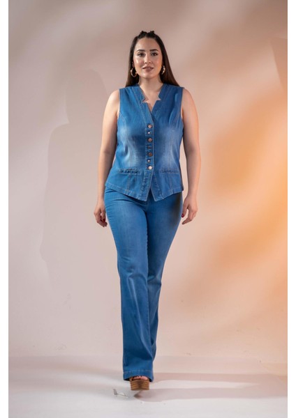 Kadın 1220024 Spain Kot Pantolon Mavi