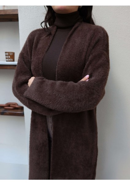 Yumoş Dokulu Şal Yaka Uzun Hırka modelleri