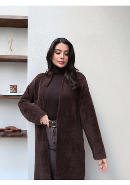 Yumoş Dokulu Şal Yaka Uzun Hırka fırsatları