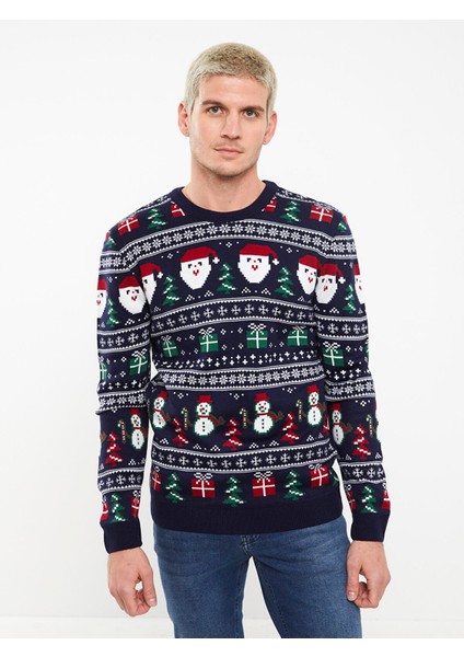 Yeni Sezon Bisiklet Yaka Uzun Kollu Yılbaşı Temalı Erkek Triko Kazak fırsatları