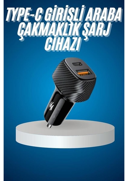 Araç Içi Hızlı Şarj Soketi 38W Oto Çakmaklık Type-C Araba Çakmaklık fiyatları
