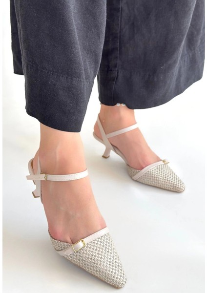 Lvsqvr Lanna Bej Cilt Topuklu Ayakkabı (Numara: 39)