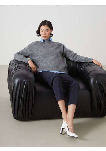 Yeni Sezon Dik Yaka Oversize Kadın Triko Kazak