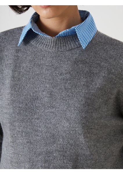 Yeni Sezon Dik Yaka Oversize Kadın Triko Kazak modelleri