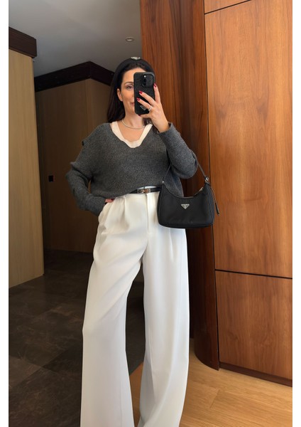 Çift Parça Tasarım Kazak- Antrasit modelleri