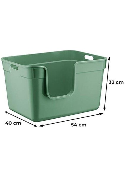 Tanos Yarı Açık Kedi Tuvaleti 54X40X32 - Yeşil modelleri