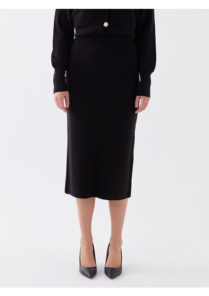 Yeni Sezon Beli Lastikli Dar Fit Kadın Triko Etek modelleri