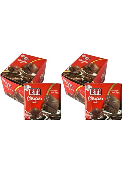 Çikolata Sütlü Kare 60 gr x 20 Adet